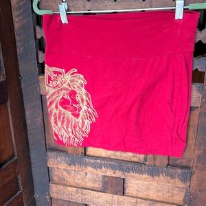 Comfy festival mini skirt.